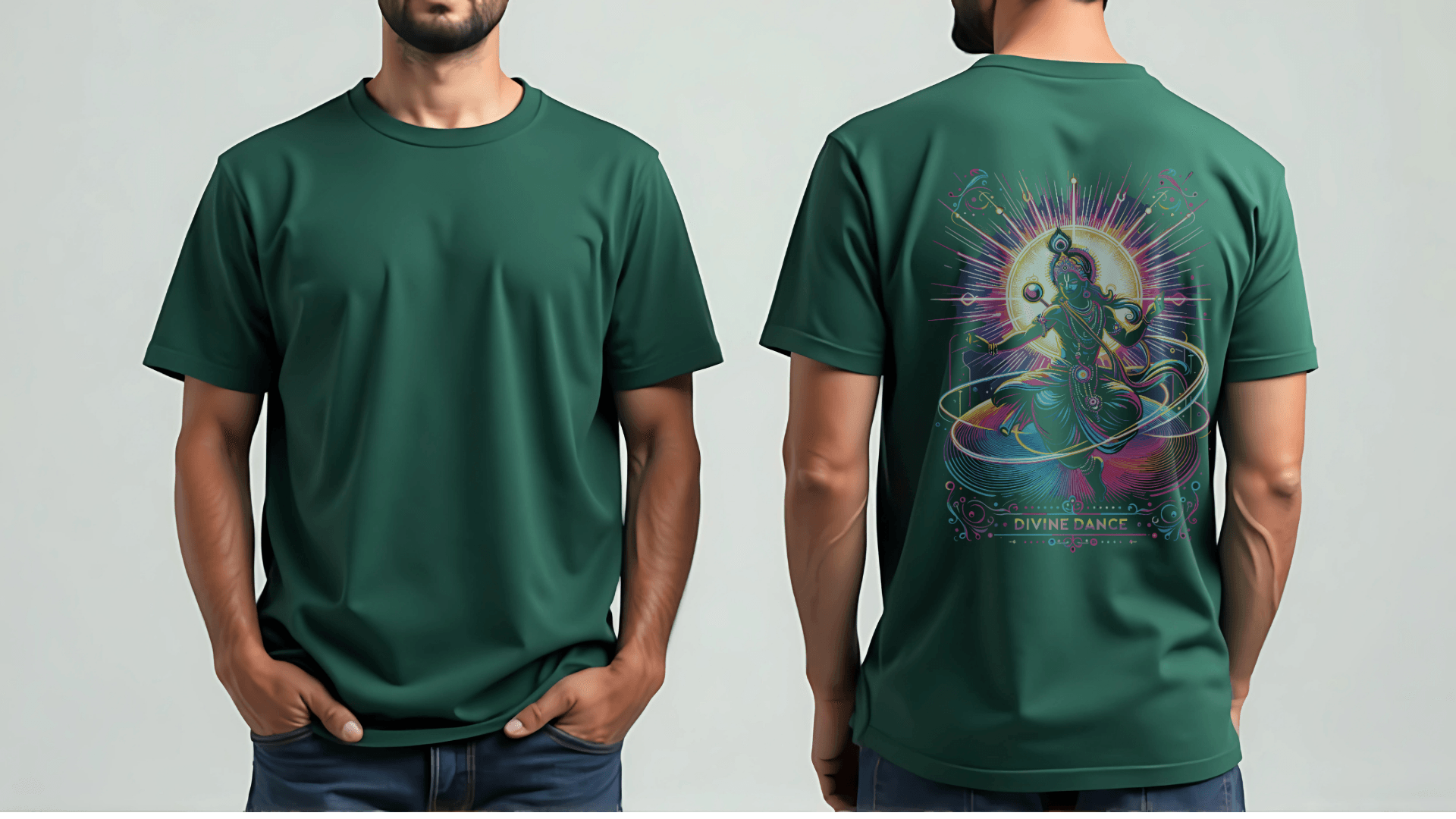 Divine Dance – Where Spirituality Meets Neon Vibes - BhaariGear 