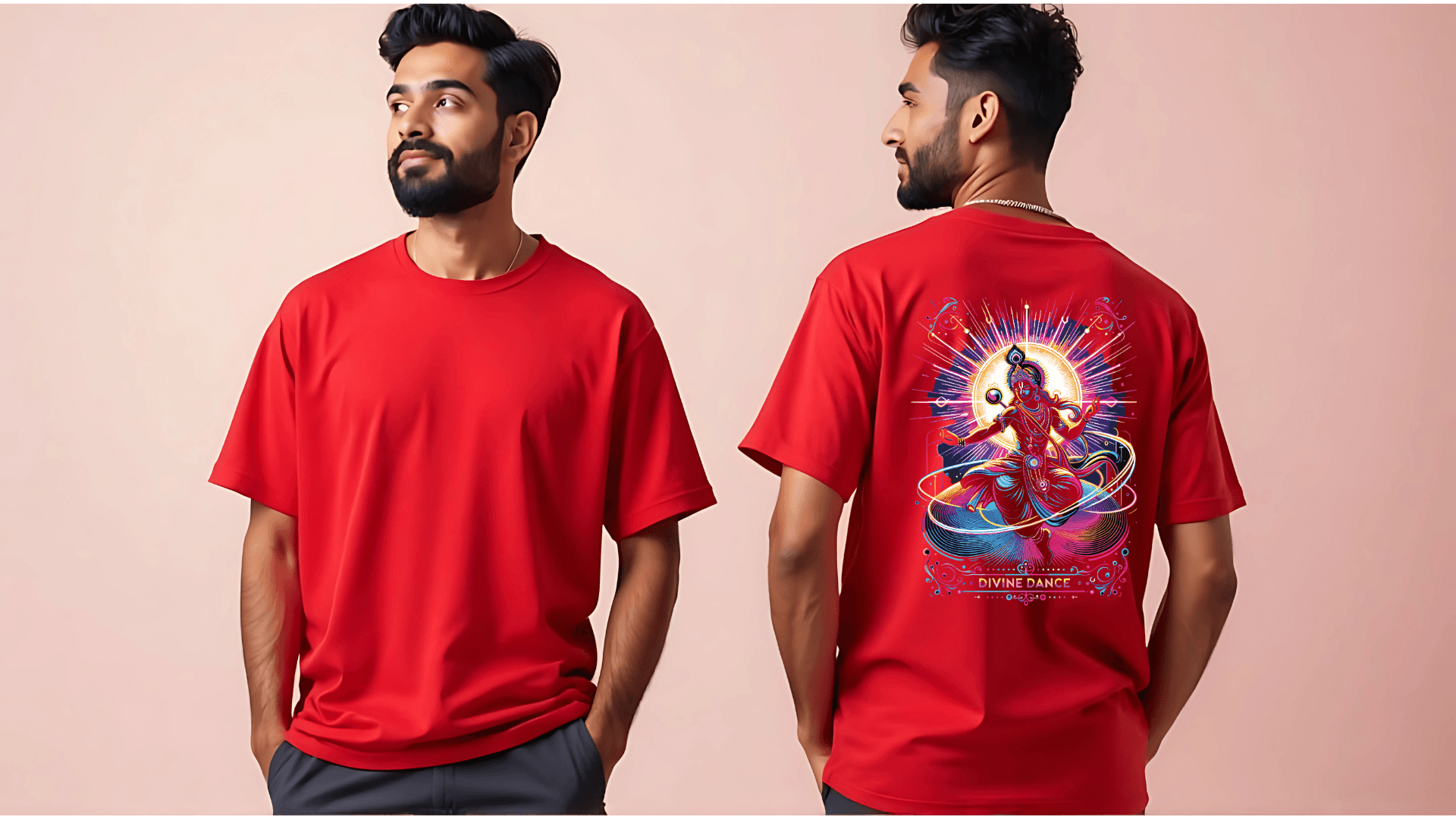 Divine Dance – Where Spirituality Meets Neon Vibes - BhaariGear 