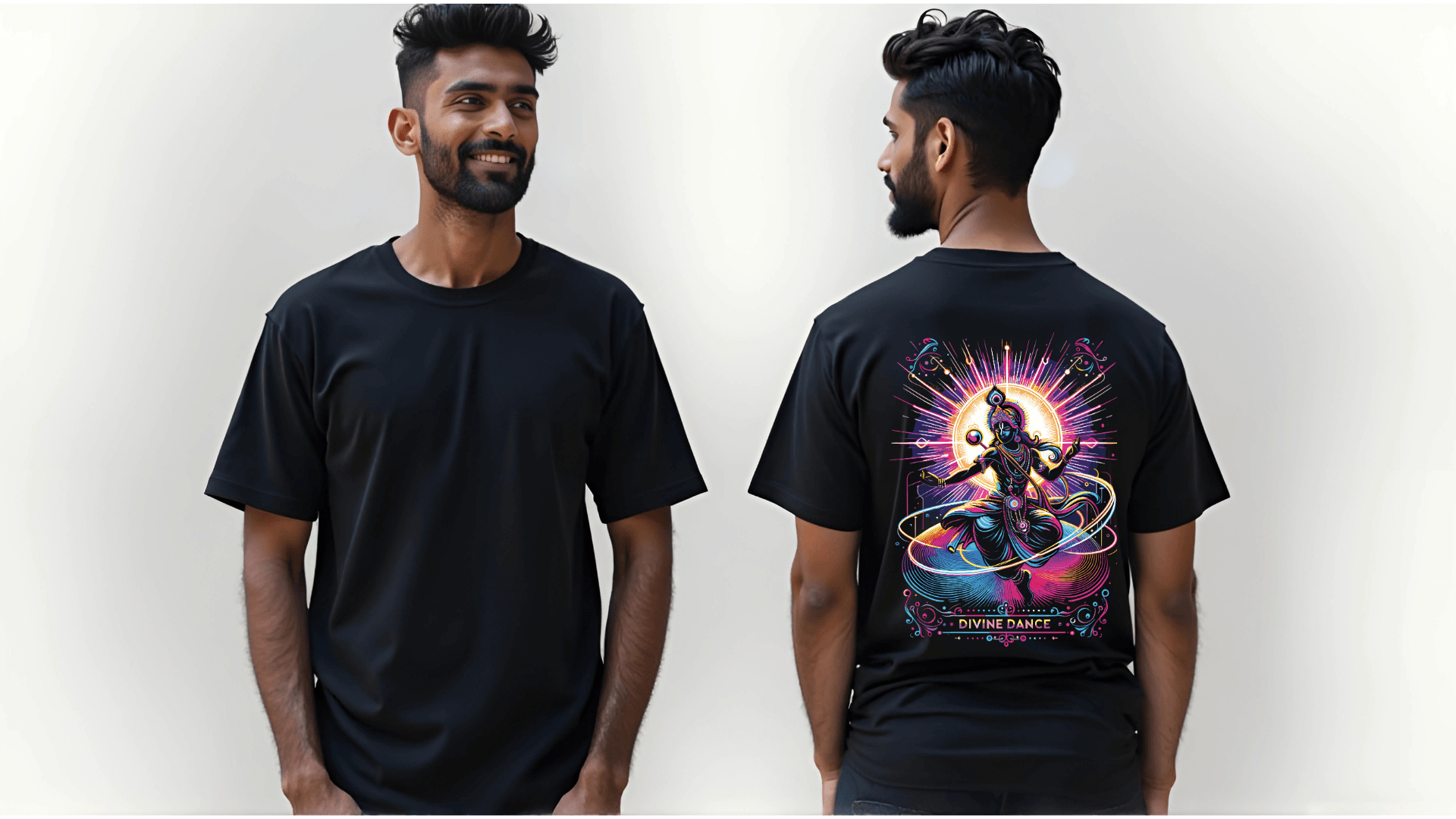 Divine Dance – Where Spirituality Meets Neon Vibes - BhaariGear 