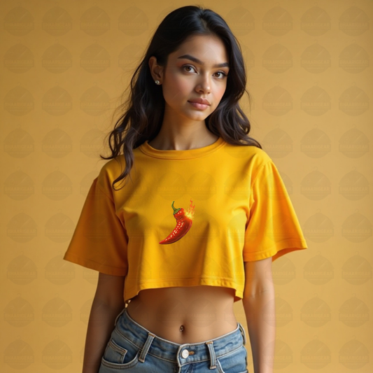 Hot Like Chilli Crop Top – Bold Style That Sets You on Fire