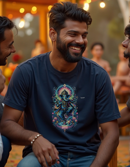 Cosmic Grace – Dancing Ganesha T-Shirt