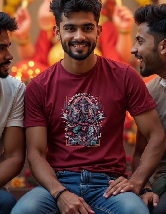 Ganesha’s Grace | Urban Divine Vibes T-Shirt Design