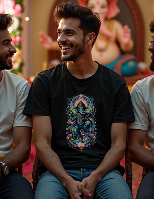Cosmic Grace – Dancing Ganesha T-Shirt