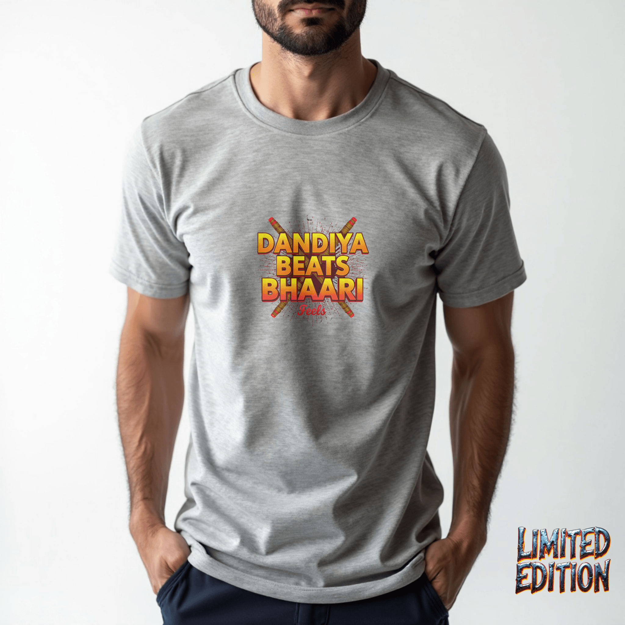 Dandiya Beats, Bhaari Feels – The Ultimate Festive Streetwear Tee - BhaariGear 