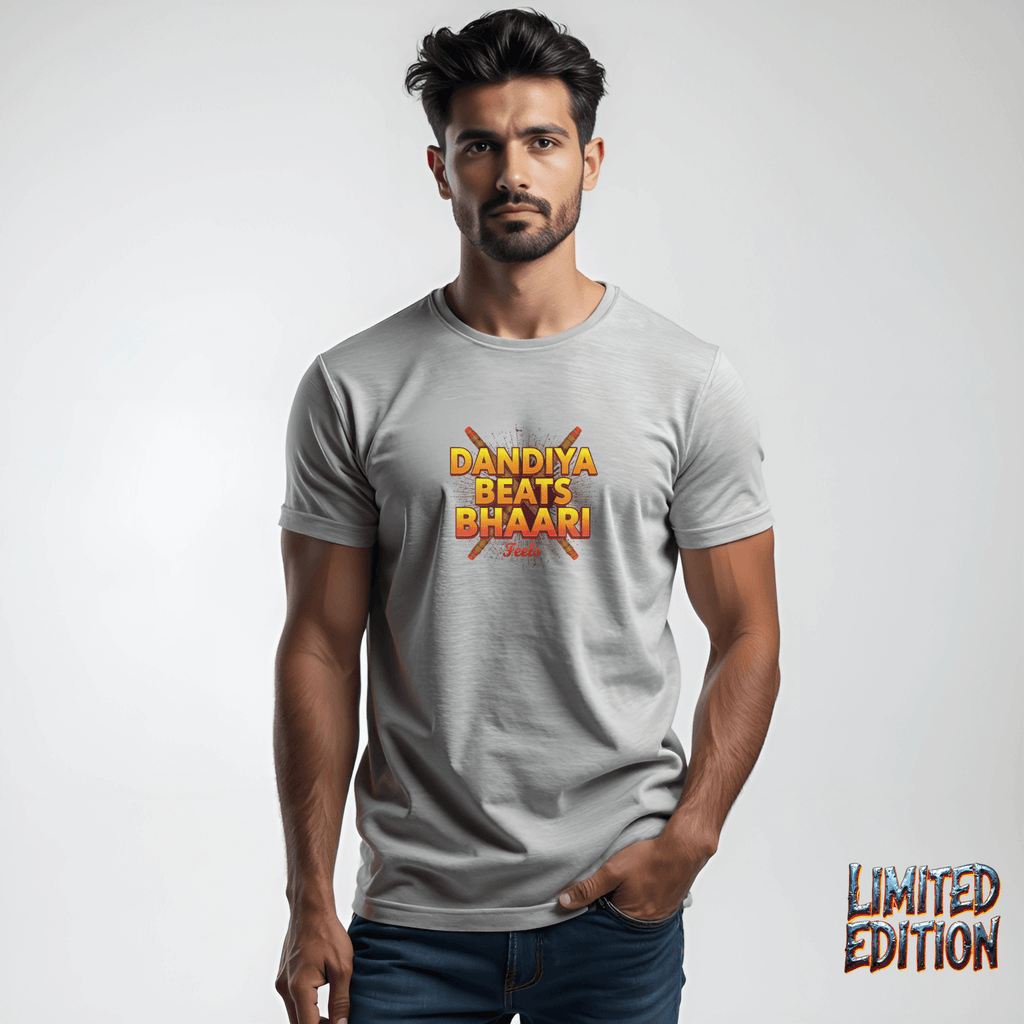 Dandiya Beats, Bhaari Feels – The Ultimate Festive Streetwear Tee - BhaariGear 
