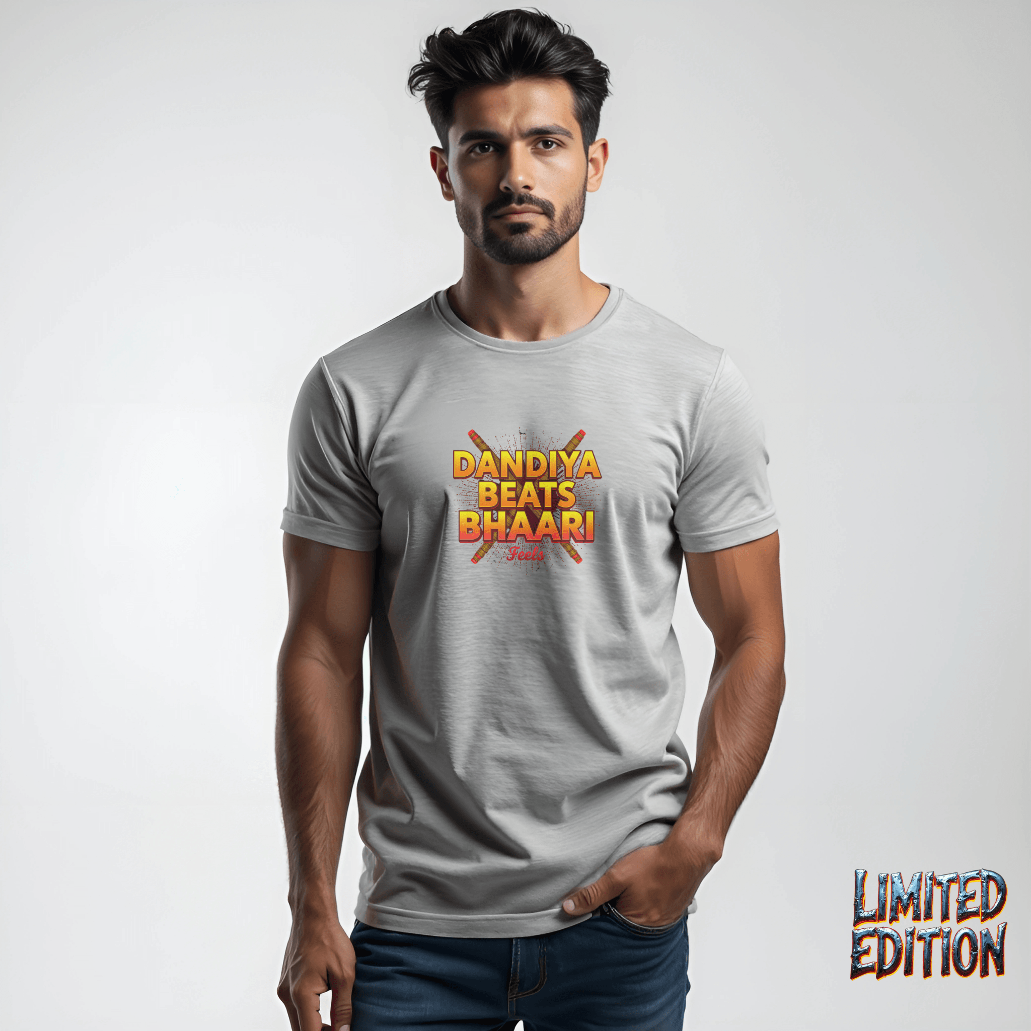 Dandiya Beats, Bhaari Feels – The Ultimate Festive Streetwear Tee - BhaariGear 