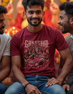 Ganesha’s Grace – Divine Rebel Edition T-Shirt - BhaariGear 
