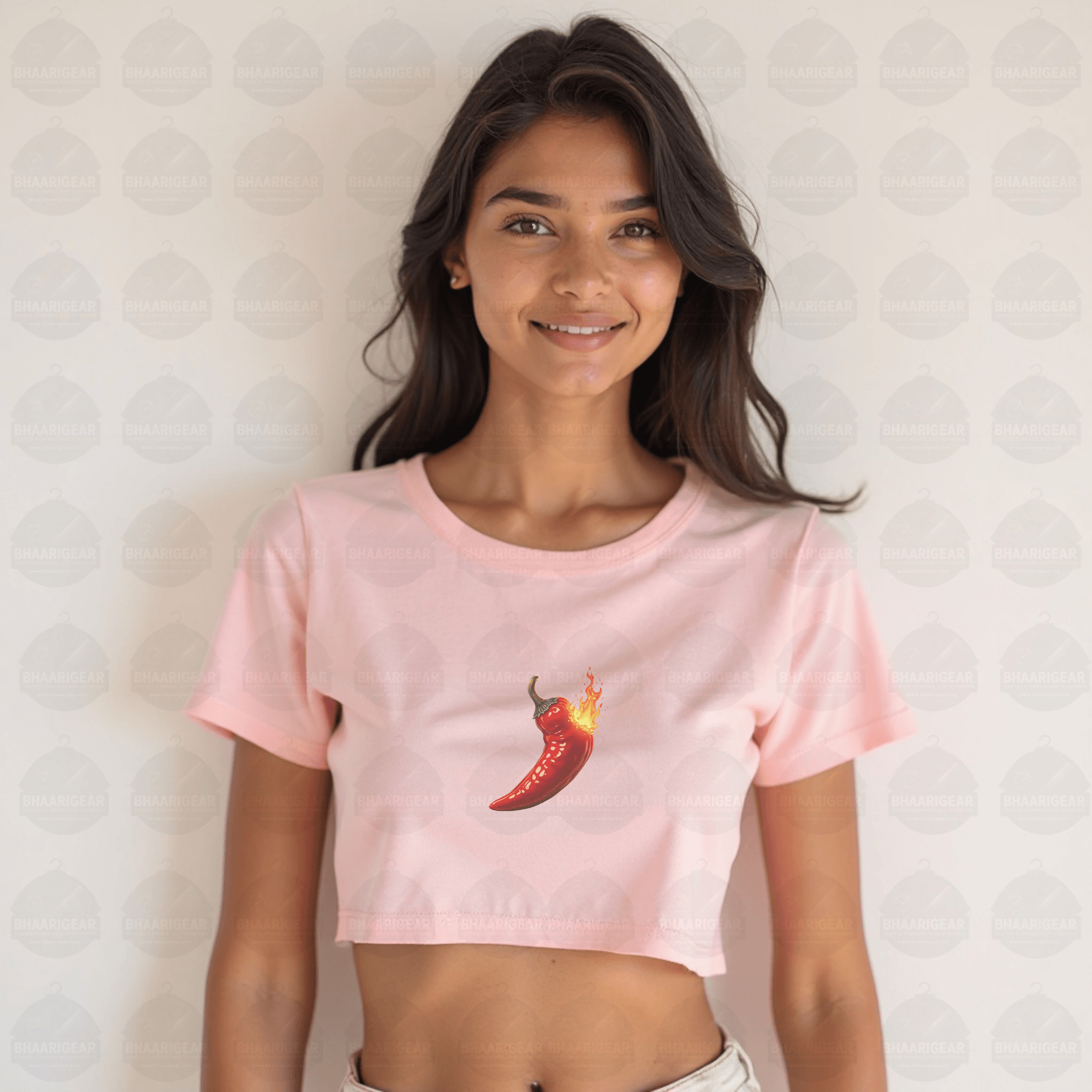 Hot Like Chilli Crop Top – Bold Style That Sets You on Fire - BhaariGear 