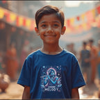 Celestial Melody – Lord Krishna Boys’ Regular-Fit T-Shirt.