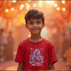 Celestial Melody – Lord Krishna Boys’ Regular-Fit T-Shirt.