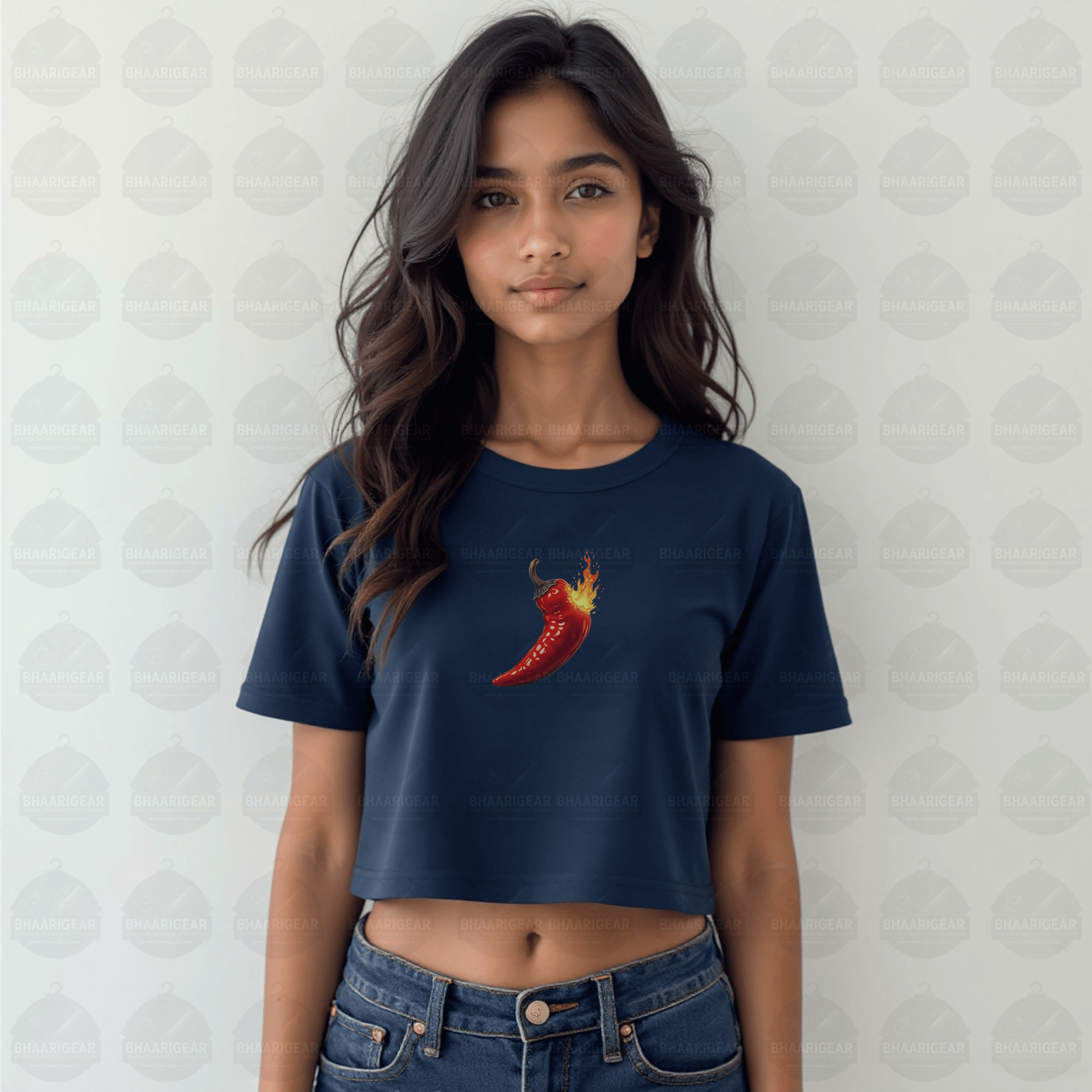 Hot Like Chilli Crop Top – Bold Style That Sets You on Fire - BhaariGear 