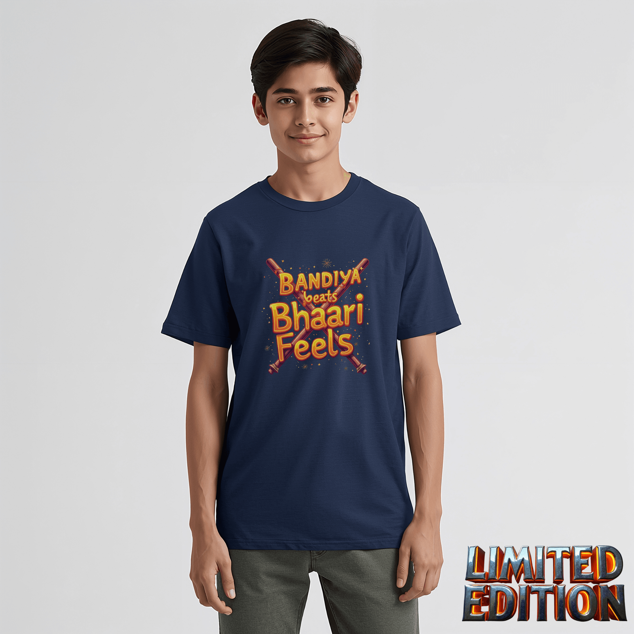 Dandiya Beats, Bhaari Feels – The Ultimate Festive Streetwear Tee - BhaariGear 