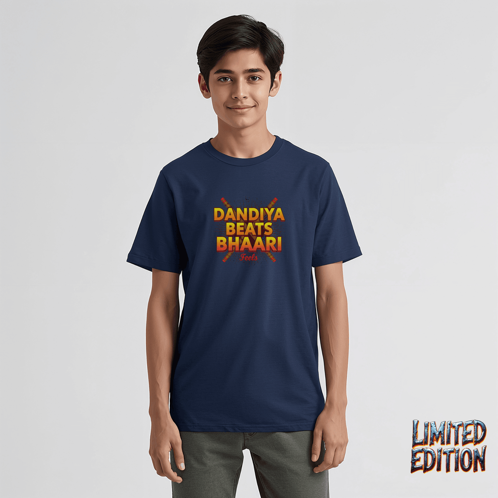 Dandiya Beats, Bhaari Feels – The Ultimate Festive Streetwear Tee - BhaariGear 