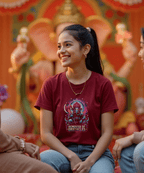 “Remover of Obstacles Tee | Fierce Cosmic Ganesha Style for Women” - BhaariGear 