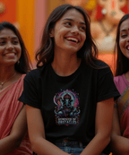 “Remover of Obstacles Tee | Fierce Cosmic Ganesha Style for Women” - BhaariGear 