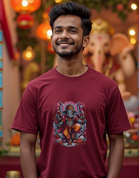 Thunderstrike Ganesha | Warrior of Light T-Shirt Design