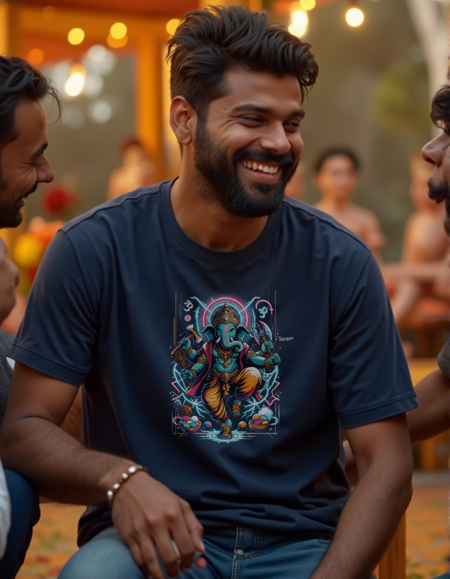Thunderstrike Ganesha | Warrior of Light T-Shirt Design