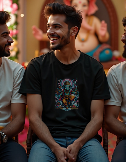 Thunderstrike Ganesha | Warrior of Light T-Shirt Design