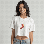 Hot Like Chilli Crop Top – Bold Style That Sets You on Fire - BhaariGear 