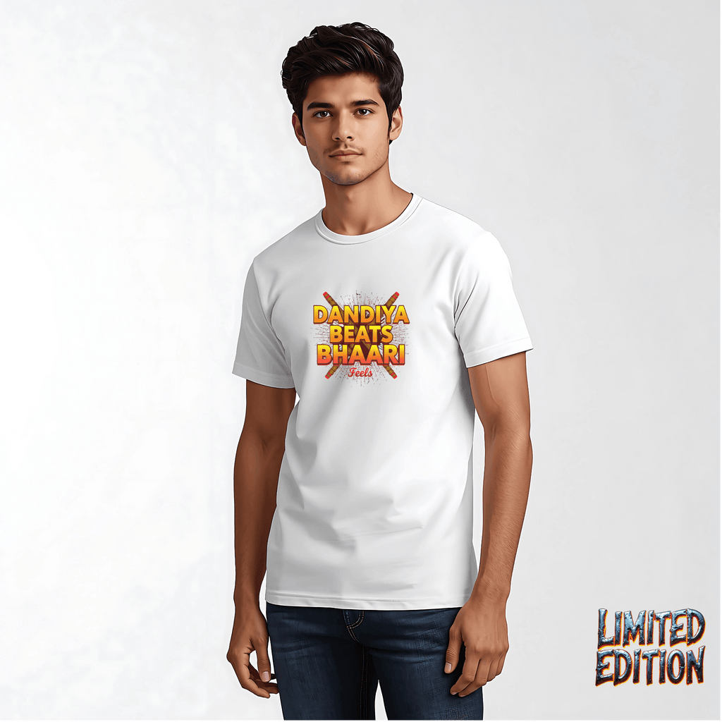 Dandiya Beats, Bhaari Feels – The Ultimate Festive Streetwear Tee - BhaariGear 