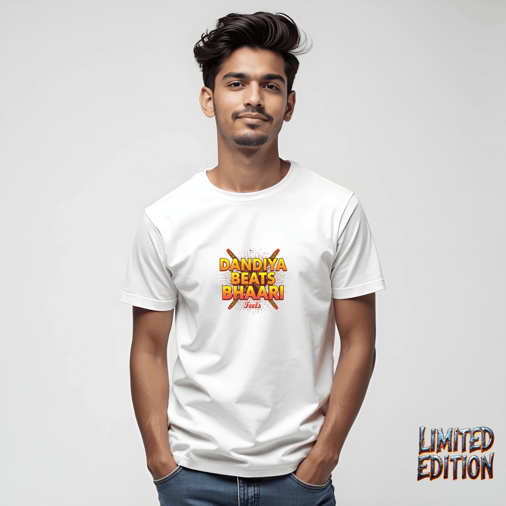 Dandiya Beats, Bhaari Feels – The Ultimate Festive Streetwear Tee - BhaariGear 