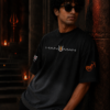 black ombre wash boxyfit t shirt life style 2