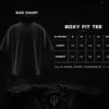 size chart ombre wash black boxy t shirt
